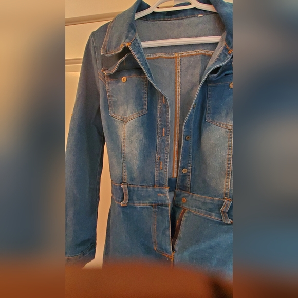 Chic Blue Denim Dress - Picture 2 of 5